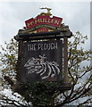 Sign for the Plough public house, Crews Hill