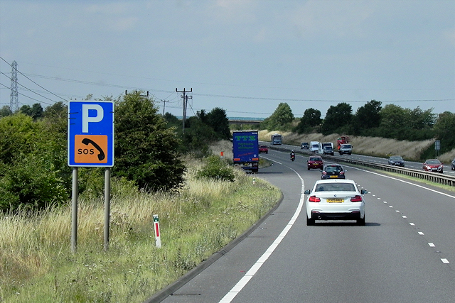 Layby on A1 North of Sutton on Trent © David Dixon cc-by-sa/2.0 ...