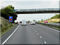 Footbridge over the A1 near Crow Park Farm