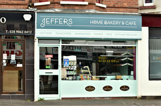 "Jeffers" home bakery, Dunmurry (May 2016)