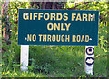 Giffords Farm sign