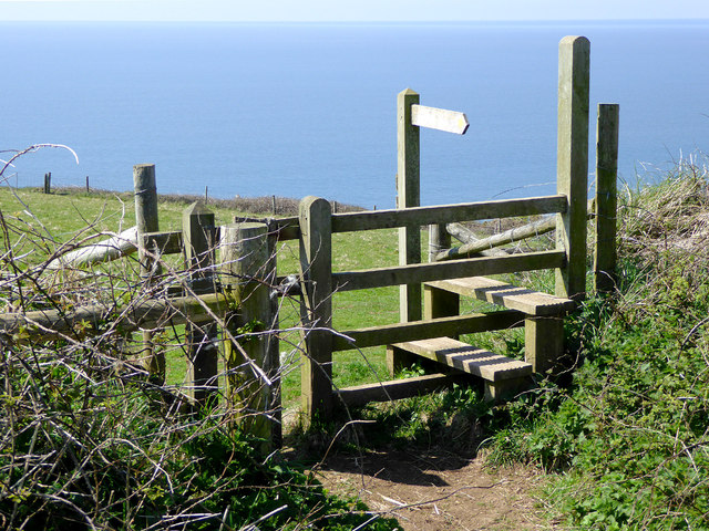 Stile by the South West Coast Path