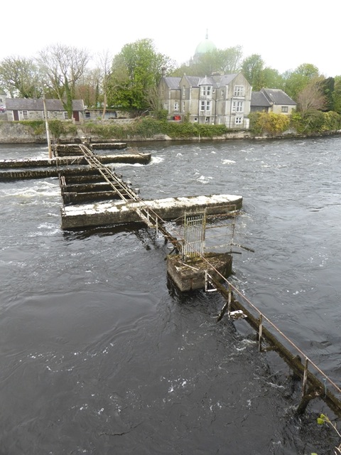 Former salmon trap on the River Corrib