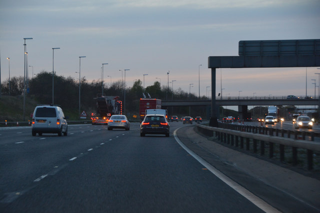 Warrington : The M6 Motorway © Lewis Clarke cc-by-sa/2.0 :: Geograph ...