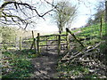 Footpath gate near the ruins of Hand Carr Mill, Luddendenfoot