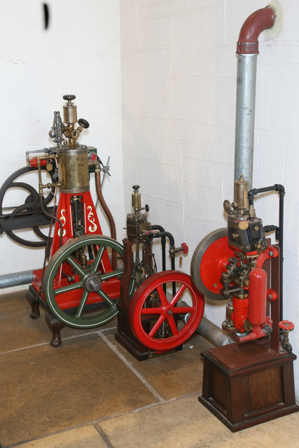 Anson Engine Museum - three inverted vertical single cylinder engines