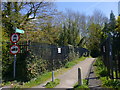 Hackenden Lane becomes restricted byway at railway bridge