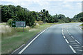 Eastbound A17 approaching Turnoff for Asgarby