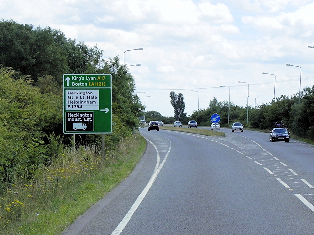 A17, Eastern End of the Heckington... © David Dixon :: Geograph Britain ...