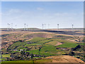 SD9617 : Wind Farm View from the Pennine Way by David Dixon
