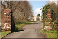 Gate posts at the end of Main Street, Gartmore