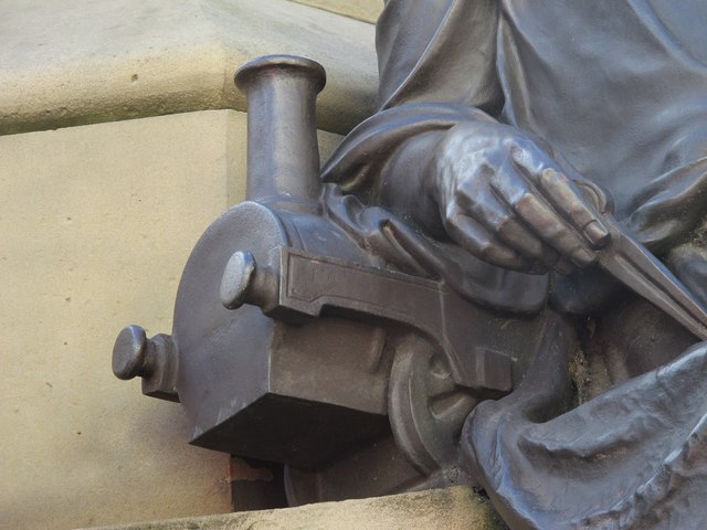 Stephenson Memorial, Westgate Road, NE1 - detail