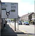 Directions sign facing Gnoll Park Road, Neath