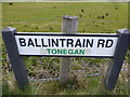 Modified road sign, Ballintrain Road