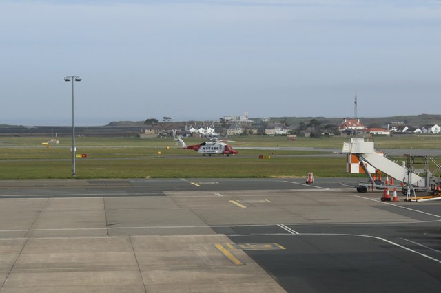 H.M. Coastguard helicopter at Ronaldsway