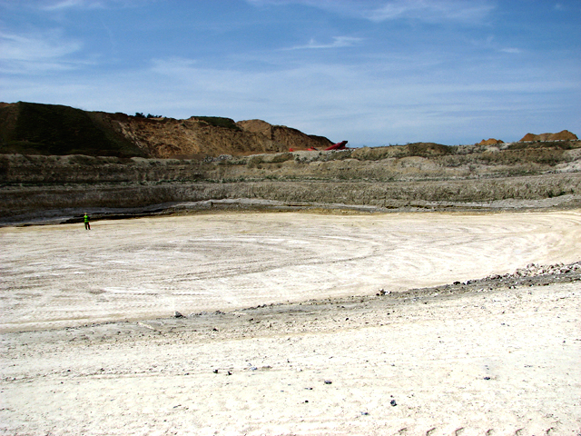 View across the quarry bottom