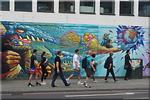 TQ3382 : View of street art on Great Eastern Street #14 by Robert Lamb
