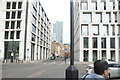 TQ3282 : View of the Broadgate Tower from Finsbury Square by Robert Lamb