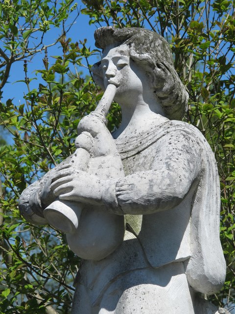 Statue in the grounds of Myddelton House - detail