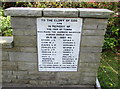 Tonna War Memorial dedication