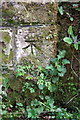 Benchmark on railway bridge abutment