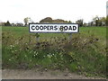 TM1451 : Coopers Road sign by Geographer