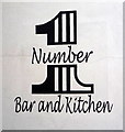TG5203 : Sign on Number 1 Bar & Kitchen, Gorleston-on-Sea by JThomas