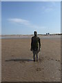 SJ3097 : Another Place figure, Crosby beach by Eirian Evans