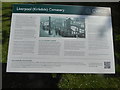 Commonwealth War Graves Commission information board at Kirkdale Cemetery