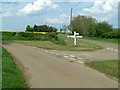 Road junction, Wing Road, Glaston