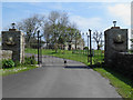 Stockmoor Hall walled entrance gates