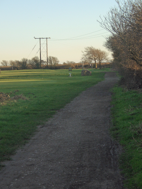 Track beside the southern boundary of the Grove Golf Club