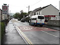 Start of the 20 zone, Brecon Road, Ystradgynlais