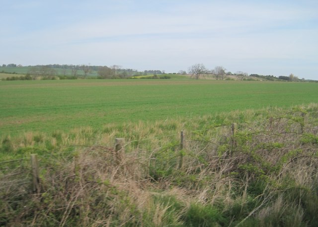 View from a Newcastle-Edinburgh train - farmland near Lookout