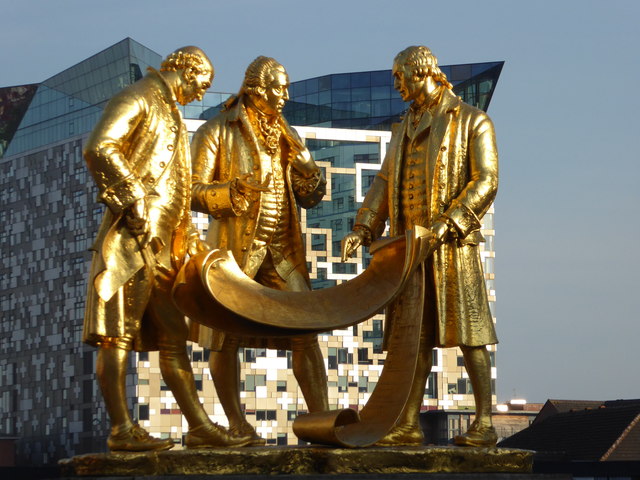 Statues of Matthew Boulton, James Watt and William Murdoch