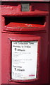 Detail, Edward VII postbox on Trafalgar Road East, Gorleston-on-Sea