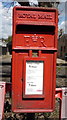 Close up, Elizabeth II postbox on Corton Long Lane