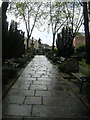 Looking up the path from Bow Church