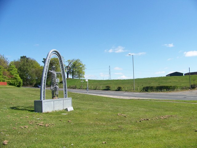 Faifley Family Statue and the A810