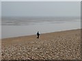 TR0820 : Walking the beach at Lydd-on-Sea by Oliver Dixon