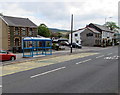 Blue bus shelter, Main Road, Crynant