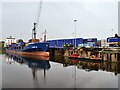 SJ7293 : Thea II Unloading at Irlam Wharf by David Dixon