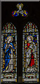 Stained glass window, St Radegund