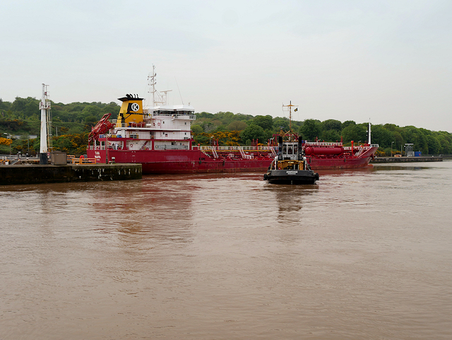Tanker Leaving the Queen Elizabeth II Oil Dock at Eastham