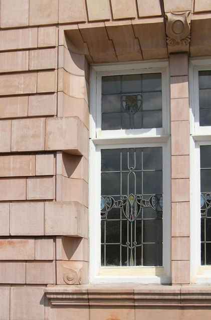Former bank building, Shepshed, window detail