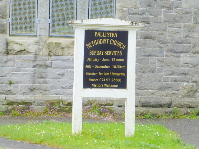 Ballintra Methodist Church information board