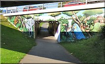 SJ8995 : Debdale Mural by Gerald England