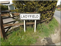 TM0652 : Ladyfield sign on the B1078 Barking Road by Geographer
