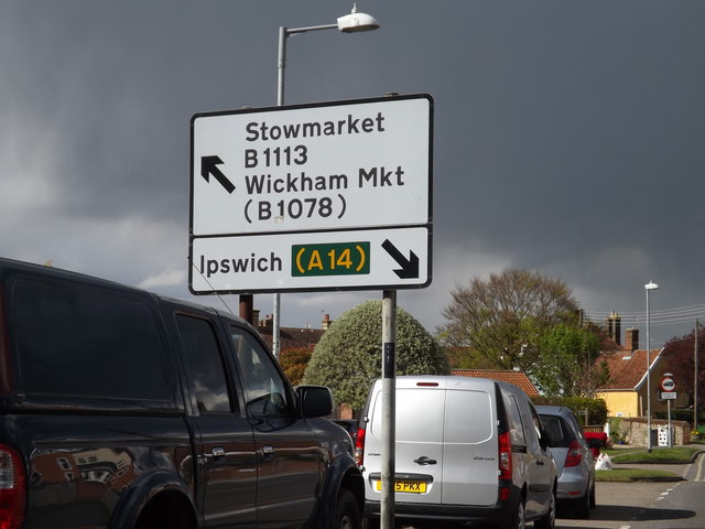 Roadsign on the B1078 Barking Road