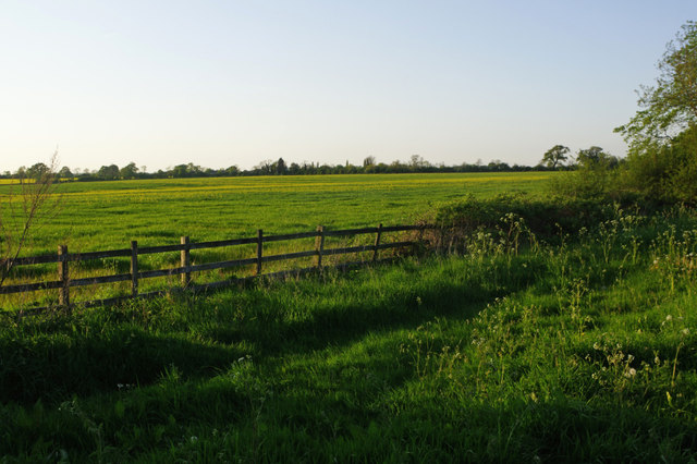 Farmland west of the Fosse Way